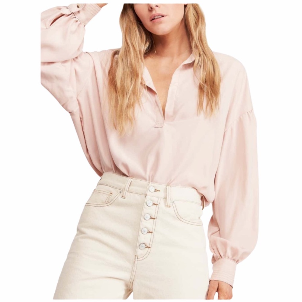 Free People Love Until Tomorrow Poet Blouse NWOT